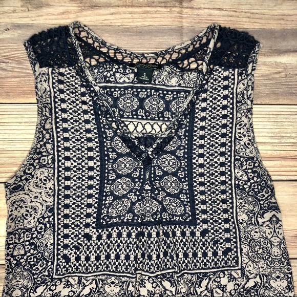 Lucky Brand Sleeveless Top ~ Size: (S) Small _Navy - Picture 12 of 14